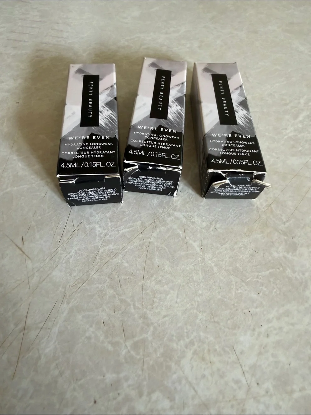 Fenty Beauty We’re Even Hydrating Longwear Concealer - Trio- 498N, 265w, 490N